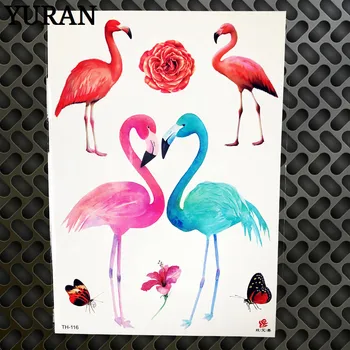 Vaikų Kūno Menas Rankos Laikina Tatuiruotė Lipdukai Raudona Flamingo Paukščių Vandeniui Netikrą Tatuiruotę Kengūros Laišką Krūtinės Seksualus, Tatuiruotė Moterims