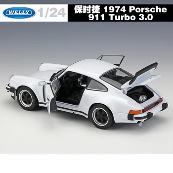 WELLY 1:24 Metalo 1974 Porsch 911 Turbo3.0 Transporto Priemonių, Automobilių Sporto Lydinio Diecast Automobilio Modelio Vaikas Dovanos Automobilio Žaislų Kolekcija Nemokamas Pristatymas