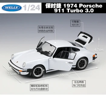 WELLY 1:24 Metalo 1974 Porsch 911 Turbo3.0 Transporto Priemonių, Automobilių Sporto Lydinio Diecast Automobilio Modelio Vaikas Dovanos Automobilio Žaislų Kolekcija Nemokamas Pristatymas