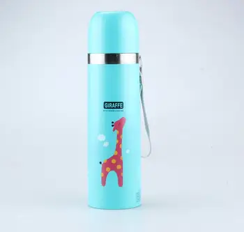 350ML Spalvinga animacinių filmų Žirafa dizaino vakuuminės kolbos šilumos puodelio Kavos Puodelis Vandens Butelis Sporto Garrafa Termica
