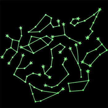 Švyti Tamsoje Žvaigždžių Lipdukai Išgalvotas Zodiako Star Lipdukai vaiko Miegamasis Kambarys Namų Sienų Dekoras ZT