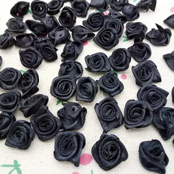 HL 100vnt 15 mm Juodojo Kaspino Rožių Žiedų 