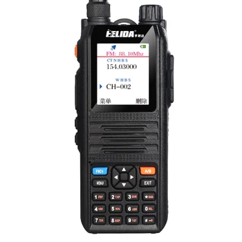 Plastikiniai Spalvotas ekranas walkie taklie radijo garsiakalbis, 5W VHFUHF Trys Juostos 136-174/200-260/400-520 MHz nešiojamą du būdu radijo