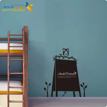 Kūrybos juoda lenta vaikų darželio sienos lipdukas, vaikų kambario ZooYoo209 dekoratyvinis adesivo de parede nuimamas vinilo sienos lipdukas