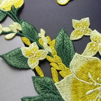 Naujas aukštos kokybės 14*32cm didelis vnt gėlių ir drugelių dizaino pleistras, siuvimo lopai drabužių nemokamas pristatymas