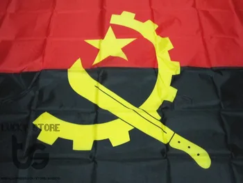 Angolos vėliava Reklama Nemokamas pristatymas 90*150cm Kabinti Angolos Nacionalinė vėliava pasaulio taurės Namų Puošybai Angolos vėliava