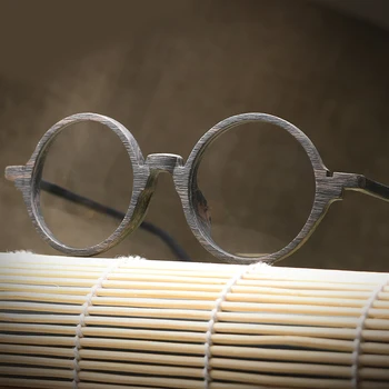 Vyrų, Moterų, Trumparegystė akinius Medinis Rėmas su Aiškiai Lęšiai Markės Dizaino Akinių
