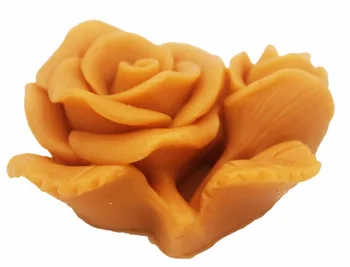 3D Rožės su Lapais Silikono Muilo pelėsių 