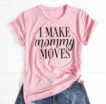 Naujas Atvykti aš, Kad Mamytė Juda Marškinėliai trumpomis Rankovėmis Rožinė Tee Atsitiktinis Hipster Grafinis Pilka Viršūnes Tummblr Ponios Komplektus marškinėliai