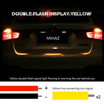 Naujas RGB Važiuoklės Plūduriuojantis Led Dinaminis Streamer Posūkio Signalas Liekamosios LED perspėjamosios Lemputės bagažinės Apšvietimas Automobilio Stiliaus