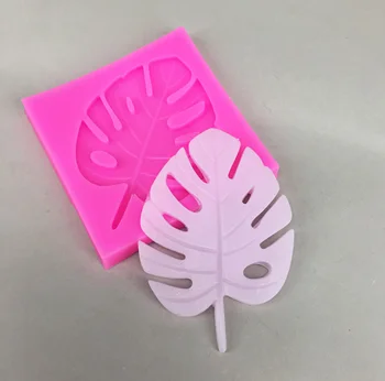 BK1091 3D medžių lapų formų Sugarcraft Palikti silikono formos minkštas tortas dekoravimo priemonės, Lapai šokolado gumpaste pelėsių