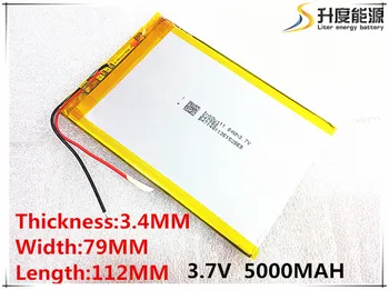 Tabletę polimerų baterija 9 colių tablet akumuliatorius vidaus built-in rechareable baterija 3.7 V 5000 mah 3479112 nemokamai shippin