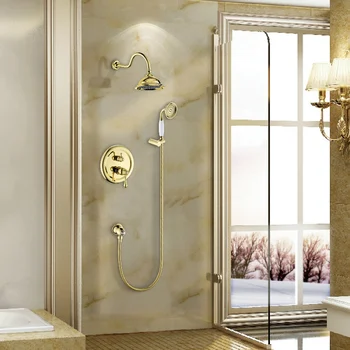Nemokamas pristatymas becola vonios kambarys potinkinis dušo maišytuvas aukštos kokybės aukso ir 