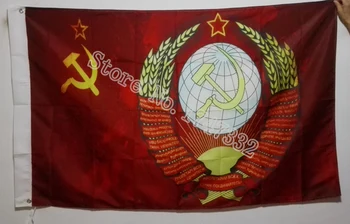 Rusijos TSRS Antikvarinius ar senus Vėliavos Retro Vėliavos 3X5FT 150X90CM Custome Vėliavos Banner žalvario metalo skyles