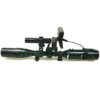 Geriausias Snaiperis Lauko Medžioklės Regos Akyse Taktinis Riflescope Infraraudonųjų spindulių žibintuvėlis su skystųjų KRISTALŲ naktį vizija taikymo sritis