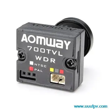FPV Aomway 700TVL 700LINE WDR CMOS HD Kamera PAL už FPV Quadcopter Multicopter Skatinimas 2.1 Objektyvas MINI DĻSV 5P Plug