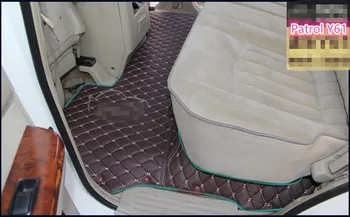 Geras kilimai! Specialių automobilių grindų kilimėliai Nissan Patrol Y61 2010-1997 5seats vandeniui neslidus kilimėliai kilimai,Nemokamas pristatymas
