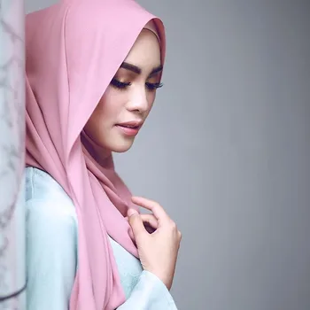 Didmeninė burbulas šifono skara vientisų spalvų skaros hijabs musulmonų šalikai/šalikas 47 spalvų