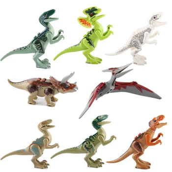 8Pcs/Set Juros periodo Pasaulyje Dinozaurų Blokai Super Herojus Dinozaurų Plytas, Vaikams, Žaislai Vaikams, Suderinama Su LegoeINGlys