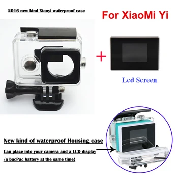 XiaoMi Yi Kameros Išorės raštas Vandeniui Atveju+1.38 Colių Spalvotas TFT LCD ekranas stebėti Xiao Yi aksesuarų Rinkinys