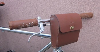Kaile senas aukštos kokybės rian įrodymas, patvarus derliaus antikvariniai retro stiliaus PVC oda Panniers priekiniai dviračių krepšiai