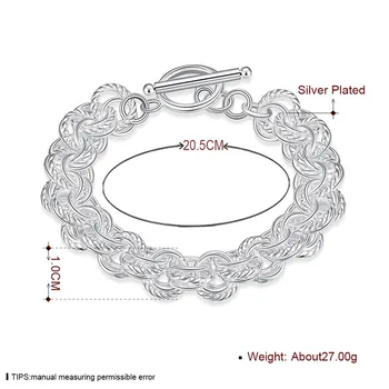 Karšto naujas dizainas sidabro apskritime apyrankės juvelyrikos mados asmenybės kietas gatvės stiliaus Aukščiausios kokybės Factory Outlet H023