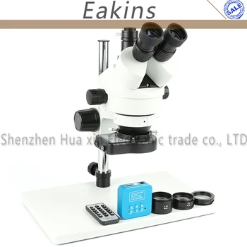 Trinokulinis Stereo Mikroskopas, 7X - 90X Simul Židinio Nuolat Zoom+16MP 1080P HDMI USB Vaizdo Kamera+144 LED Šviesos+0,5 x/2,0 x Objektyvo