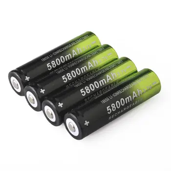 GTF 4pcs 5800mAh, Li-ion, 3,7 V Įkrovimo 18650 Baterija +ES Įkroviklis