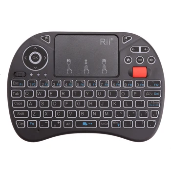 Originalus Rii i8X Apšvietimu Belaidė Klaviatūra 2.4 G Ore, Pelės, Klaviatūros Nešiojamą Touchpad žaidimų klaviatūrą telefono, Tv box 