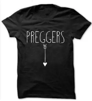 Mados Mielas Laiškas Išspausdintas tshirts PREGGERS t-shirt Aukštos Kokybės Crewneck Moterų Atsitiktinis Tees Mergina Viršūnės, Plius Dydis S-3XL