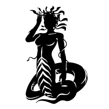 12.6 cm*19.7 cm Seksuali Gyvatė Moteris Medusa Vinilo Lipdukai Automobilio Lipdukas Juoda/Sidabrinė S6-3130