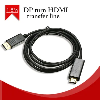 1pc 1,8 M Display Port HDMI Kabelis, 1080p Profesinės DisplayPort DP HDMI Adapteris Kabelio Laidas paauksuoti Mayitr