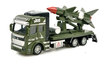 Skatinimas 1:48 Lydinio karinės traukti atgal modelio raketų camion Transporter automobilių žaislų kolekcija Vaikų dienos gimtadienio dovana