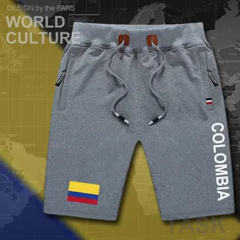 Kolumbija vyrų paplūdimio šortai nauji vyriški valdybos šortai vėliavos treniruotės užtrauktukas kišenėje prakaito kultūrizmo 2017 medvilnės prekės Kolumbijos PULKININKAS