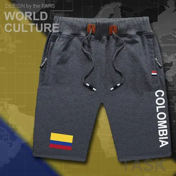 Kolumbija vyrų paplūdimio šortai nauji vyriški valdybos šortai vėliavos treniruotės užtrauktukas kišenėje prakaito kultūrizmo 2017 medvilnės prekės Kolumbijos PULKININKAS
