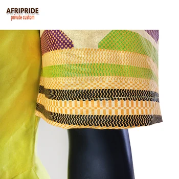 2017 afrikos suknelė moterims AFRIPRIDE privačių užsakymą trumpas rankovės kulkšnies ilgis tradicinis moterų suknelė grynos medvilnės A722571