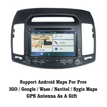 Android 7.1 2G RAM Hyundai Elantra 2007-2011 M. Automobilio Radijo Garso ir Vaizdo Multimedijos DVD Grotuvas, WIFI DVR GPS Navi Navigacijos
