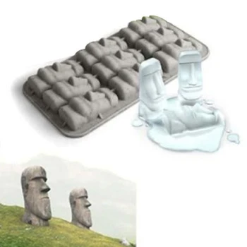 Moai Akmens Statulos, Ledo Kubelių padėklas Ice Cream Makers 