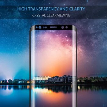 Grūdintas Stiklas Screen Protector For Samsung Galaxy s9 Plus Grūdintas Stiklas 3D Išlenkti Visiškai Padengti Apsaugine Plėvele