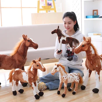 Naujas Modeliavimo Arklių Pliušinis Žaislas 4 Stilius Iškamša Lėlės Aukštos Kokybės Klasikinis Žaislai Vaikams, Gimtadienio Dovana, Namų Dekoro Prop Žaislas