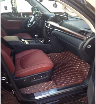 Geros kokybės! Specialių grindų kilimėliai + bagažo skyriaus kilimėlis Lexus LX 570 7 sėdimos vietos 2017 vandeniui kilimai LX570 2016-2008,Nemokamas pristatymas