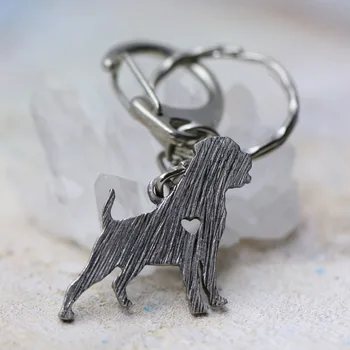 Rottweiler Key Chain naminių Gyvūnėlių Gelbėjimo Papuošalai Gyvūnų Formos Cinko Metalo Maža Grandinės Keychains Partijos Dovanos A029 30*25mm