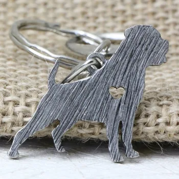 Rottweiler Key Chain naminių Gyvūnėlių Gelbėjimo Papuošalai Gyvūnų Formos Cinko Metalo Maža Grandinės Keychains Partijos Dovanos A029 30*25mm