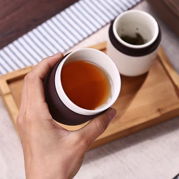 Unikalus lauko kelionių keramikos arbatos puodelio Kūrybos combo filtras su keramikos kavos puodelio Atlikti taurė
