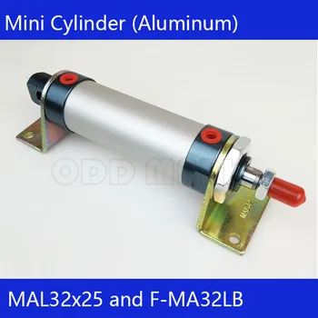 Nemokamas pristatymas barelį 32mm Pagimdė 25mm Insulto MAL32x25 Aliuminio lydinio mini cilindrų Pneumatinės Cilindrų MAL32-25