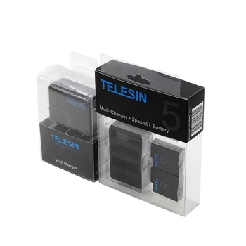 TELESIN USB 3 Lizdai Baterijos Įkroviklio Herojus 6 5 4 Originalus Smart WiFi, Nuotolinio Valdymo pultas, 2 Baterijos Herojus Herojus 5 6
