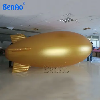 AO371BENAO Nemokamas pristatymas 6m Aukso Pripučiami Dirižablis Blimp Cepelinas su aukso uodega/ permatomas / skaidrus blimp, oro