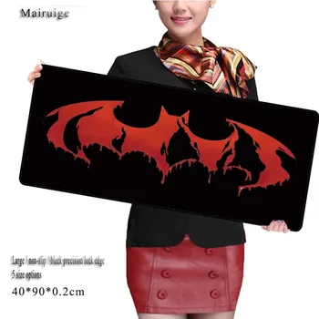 Mairuige Raudona 900*400mm Batman Logo Didelis Žaidimas Žaidimų Pelės Padas CSGO Aukštos kokybės klaviatūros mygtukai čiužinys pelės padas namuose