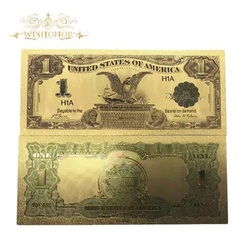 10vnt/daug 1899 Edition 24k Aukso Dolerio Banknotų Spalvinga Sąskaitas, Padengti Padirbtų Pinigų 1 Doleris Valiutos banknotai, Verslo Dovanų