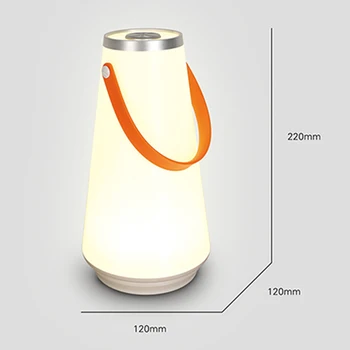 Kūrybos Puikus Nešiojamas Belaidis LED Namo Naktį Šviesos Stalo Lempa USB Įkraunamą Jutiklinį Jungiklį, Lauko Kempingas Avarinės Šviesos